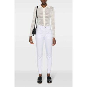 ISABEL MARANT White Cotton NILIANE Denim Stretch High Rise Skinny Jeans 36